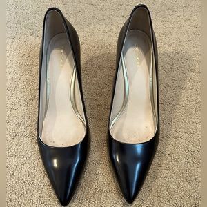 Coach Black Leather Classic Kitten Heel Pumps